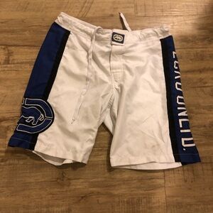 Ecko Unlimited White and Blue Men's Athletic Shorts